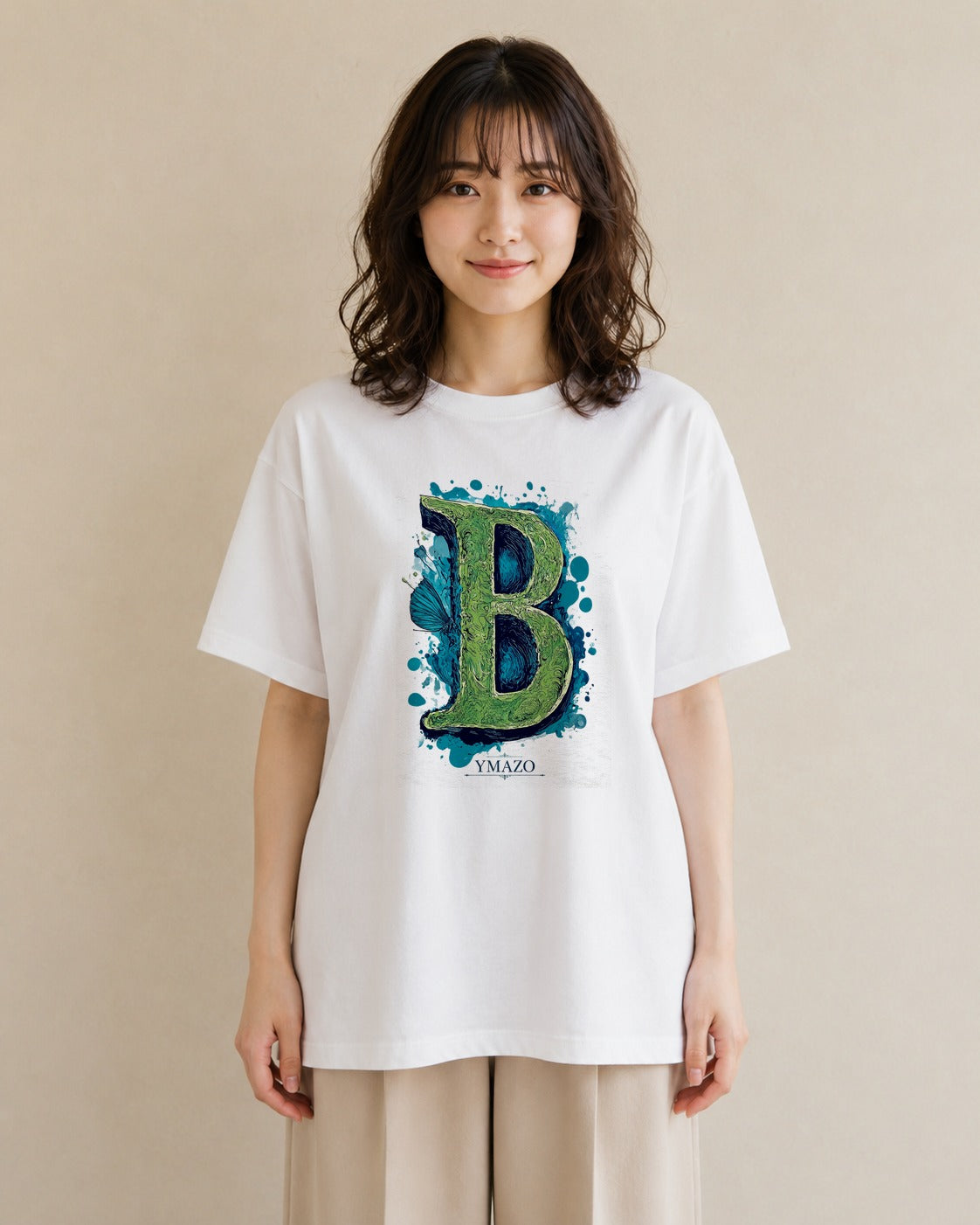 緑萌ゆる｜水彩 半袖Tシャツ レディース