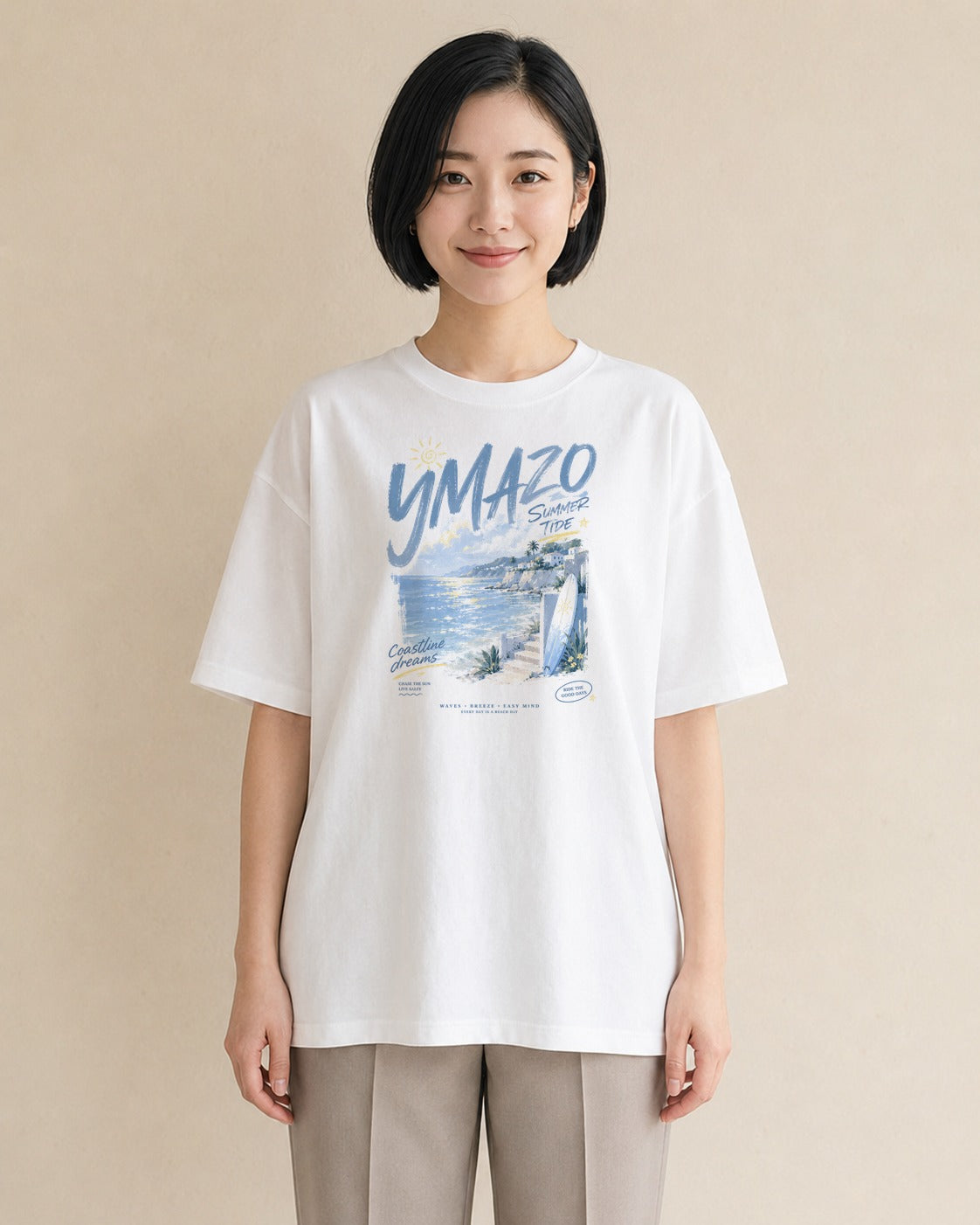 蒼の余白｜水彩 半袖Tシャツ レディース