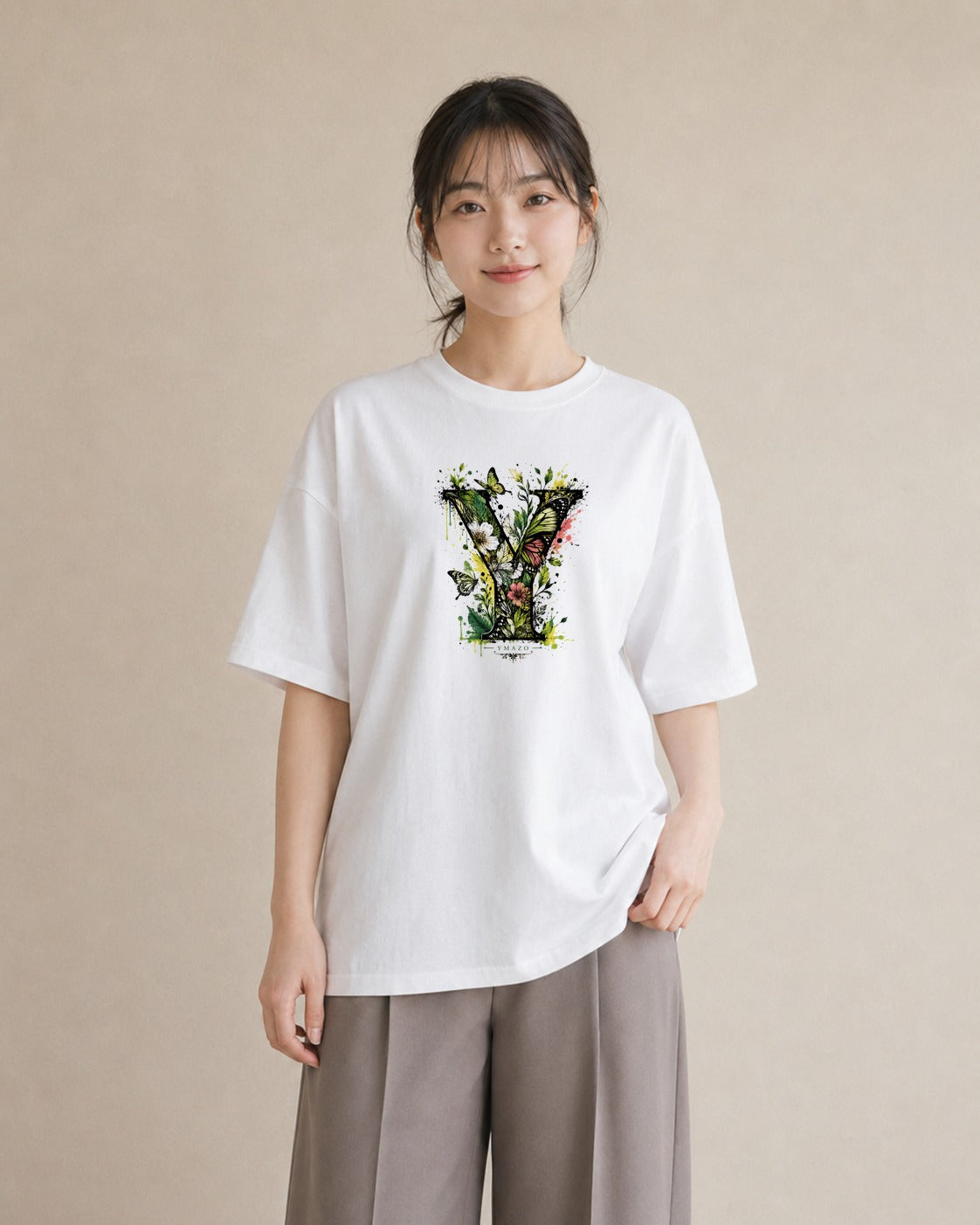 花の記す｜水彩 半袖Tシャツ レディース（スタンダードプリント 15×20cm）