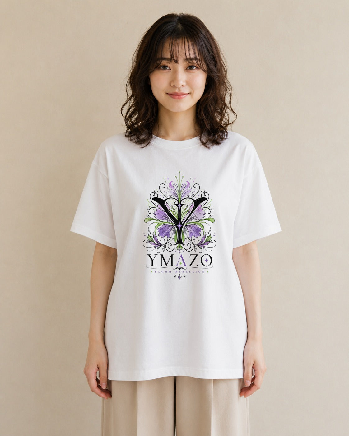 淡桜｜水彩 半袖Tシャツ レディース
