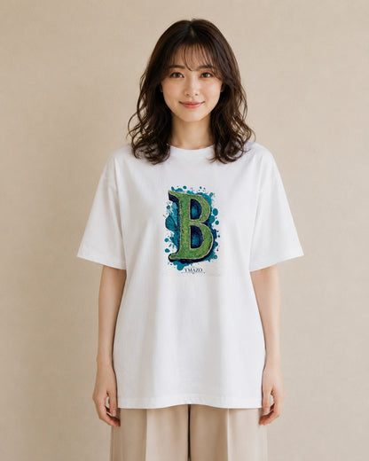 緑萌ゆる｜水彩 半袖Tシャツ レディース（スタンダードプリント 15×20cm）