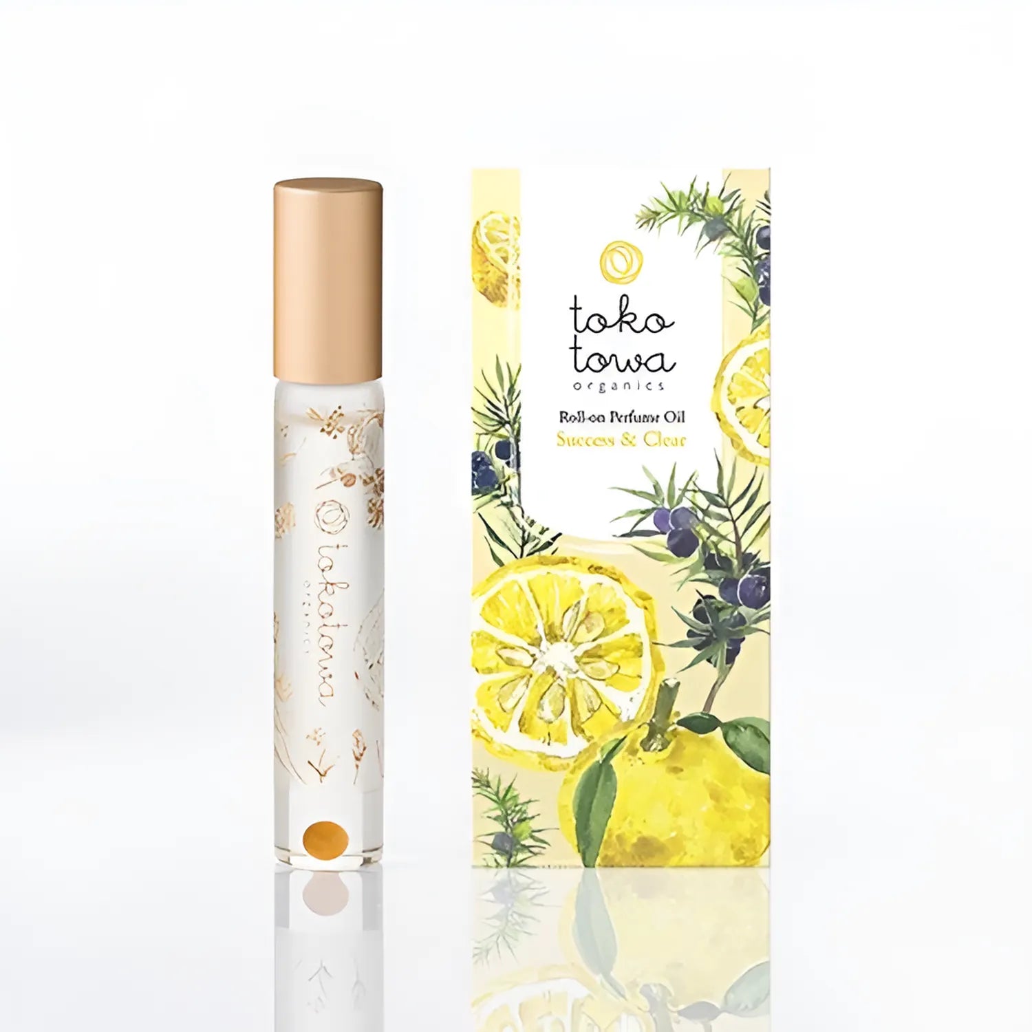 ＜テスター＞オーガニックロールオンパフュームオイル 7.8ml　天然石入り　※テスターのみの注文は不可 ライトブルー 〜日本の橙とバニラの香り〜