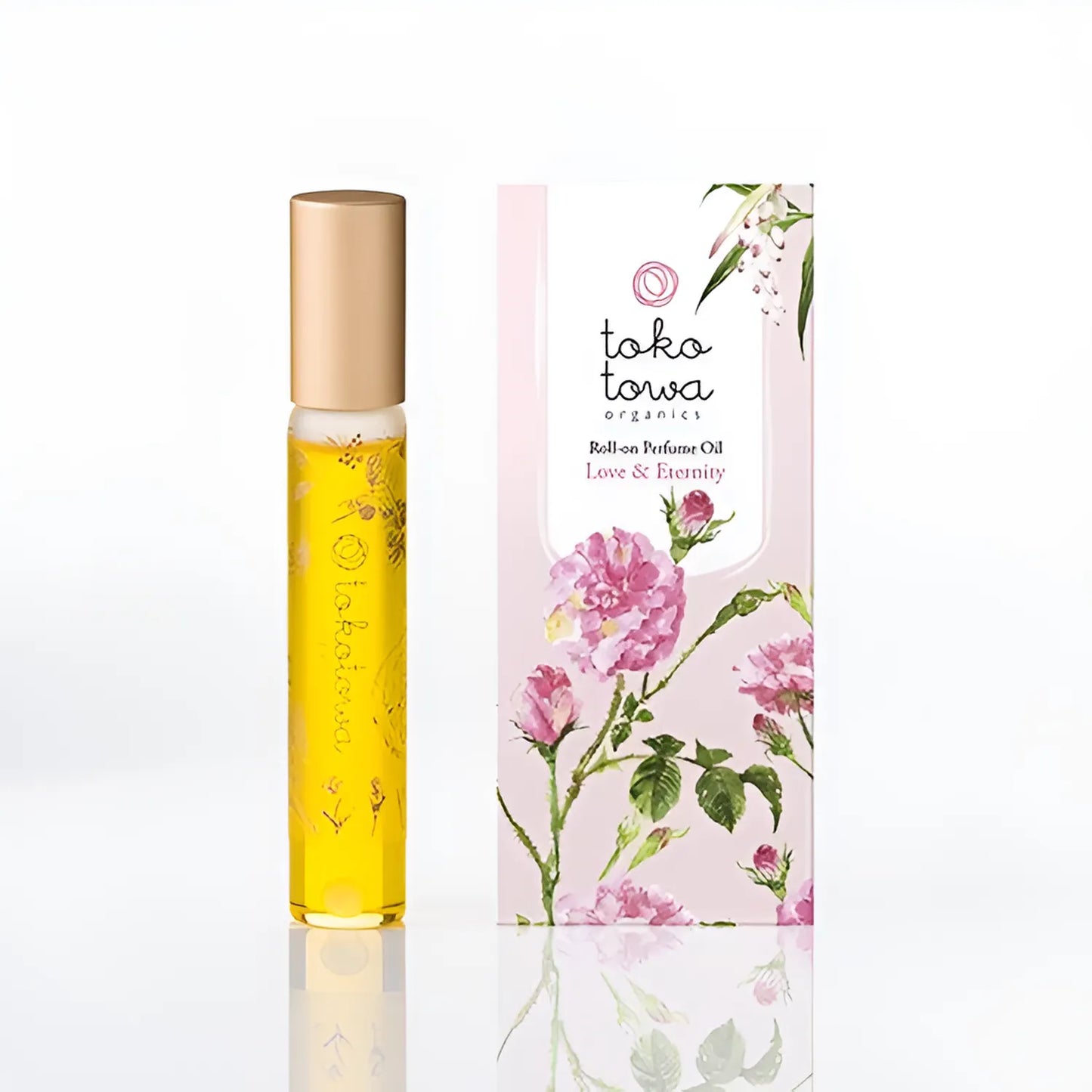 ＜テスター＞オーガニックロールオンパフュームオイル 7.8ml　天然石入り　※テスターのみの注文は不可 ピンク 〜ローズと日本の月桃の香り〜