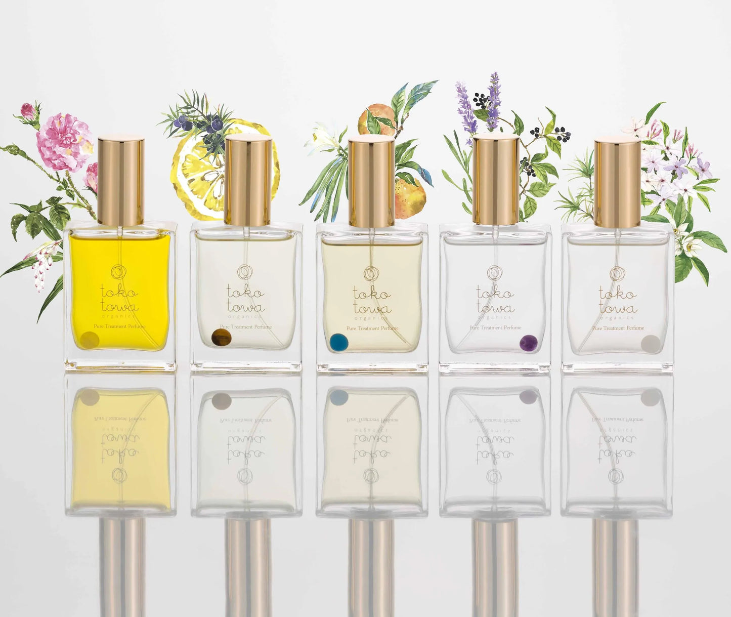 ＜テスター＞オーガニックロールオンパフュームオイル 7.8ml　天然石入り　※テスターのみの注文は不可 イエロー 〜日本の柚子とジュニパーの香り〜