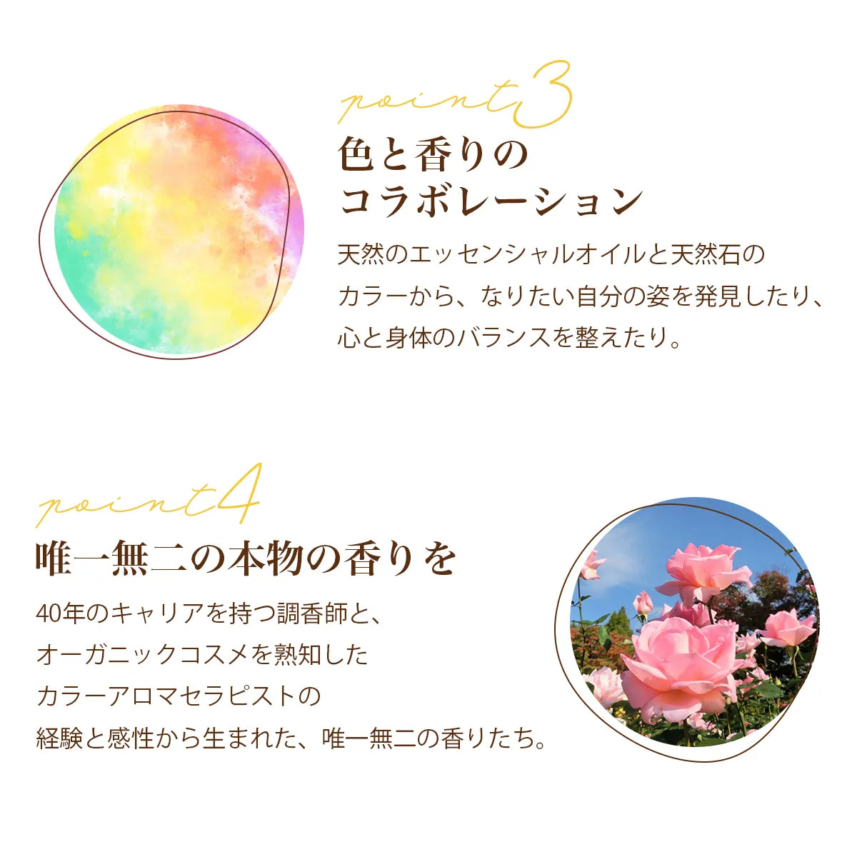 オーガニックロールオンパフュームオイル 7.8ml ホワイト 〜ネロリとジャスミン、日本の高野槇の香り〜　天然石ホワイトジェイド入り