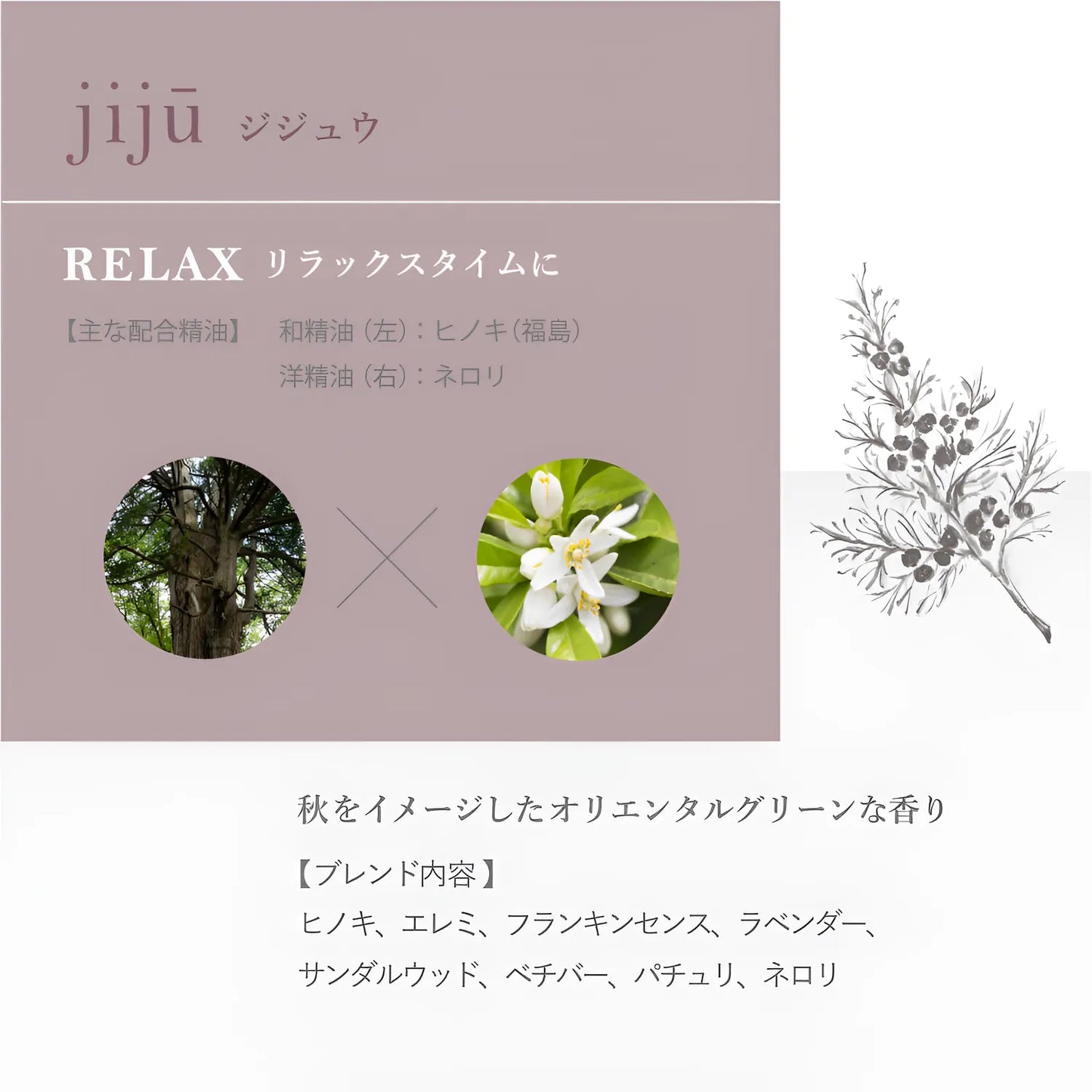 【現品サンプル】hana to mi　オードトワレ jiju(RELAX)