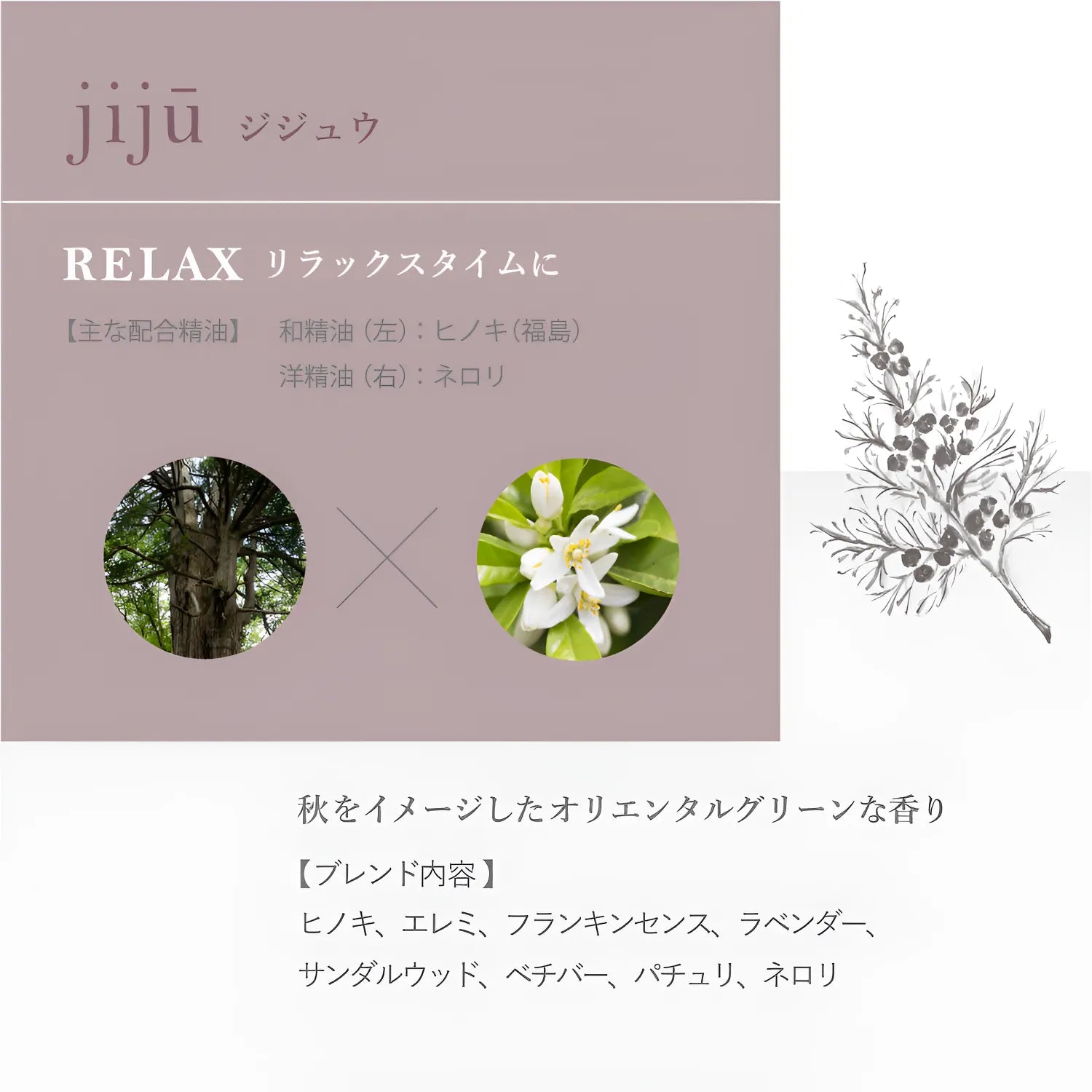【現品サンプル】hana to mi　オードトワレ jiju(RELAX)