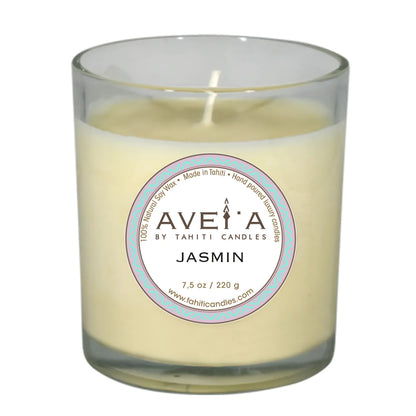 TAHITI CANDLES 220g (タヒチ キャンドルズ) フランス領ポリネシア初のラグジュアリーフレグランス JASMIN (ジャスミン) 20-個