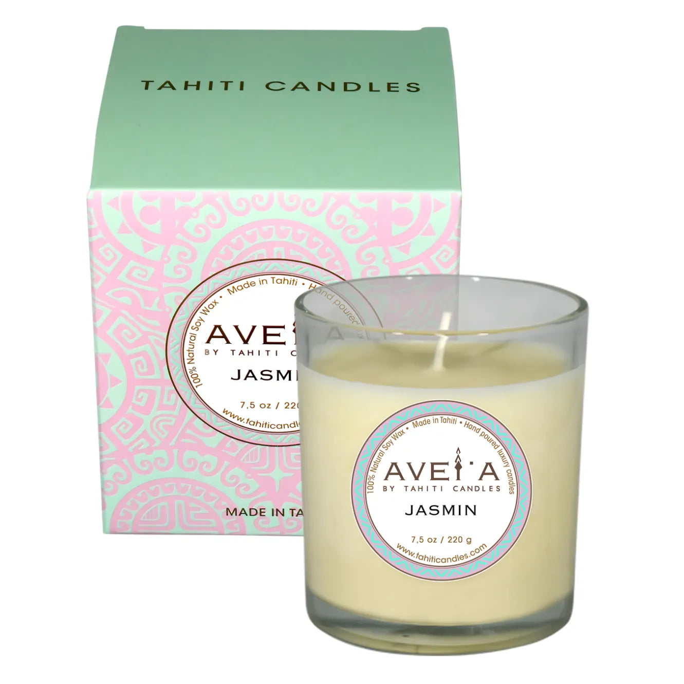 TAHITI CANDLES 220g (タヒチ キャンドルズ) フランス領ポリネシア初のラグジュアリーフレグランス JASMIN (ジャスミン) 1-5個