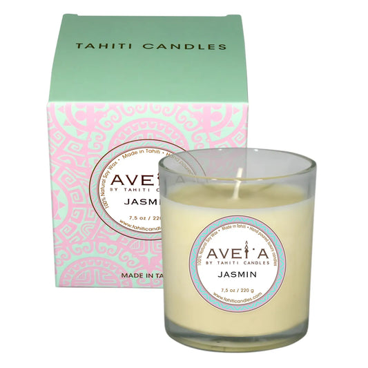 TAHITI CANDLES 220g (タヒチ キャンドルズ) フランス領ポリネシア初のラグジュアリーフレグランス JASMIN (ジャスミン) 1-5個