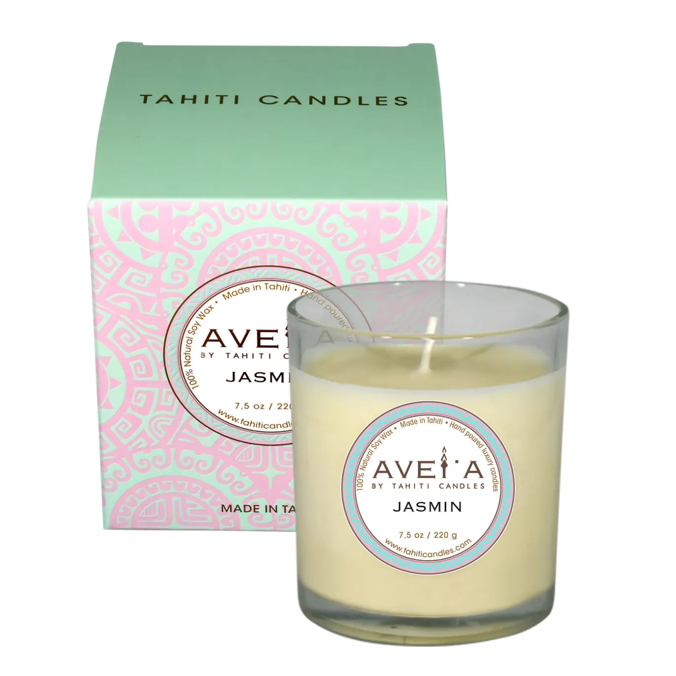 TAHITI CANDLES 220g (タヒチ キャンドルズ) フランス領ポリネシア初のラグジュアリーフレグランス JASMIN (ジャスミン) 1個