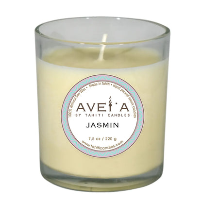 TAHITI CANDLES 220g (タヒチ キャンドルズ) フランス領ポリネシア初のラグジュアリーフレグランス JASMIN (ジャスミン) 6-19個