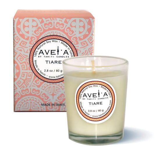 TAHITI CANDLES 80g (タヒチ キャンドルズ) フランス領ポリネシア初のラグジュアリーフレグランス TIARE (ティアレ) 1-5個