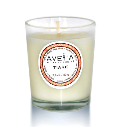 TAHITI CANDLES 80g (タヒチ キャンドルズ) フランス領ポリネシア初のラグジュアリーフレグランス TIARE (ティアレ) 1-5個