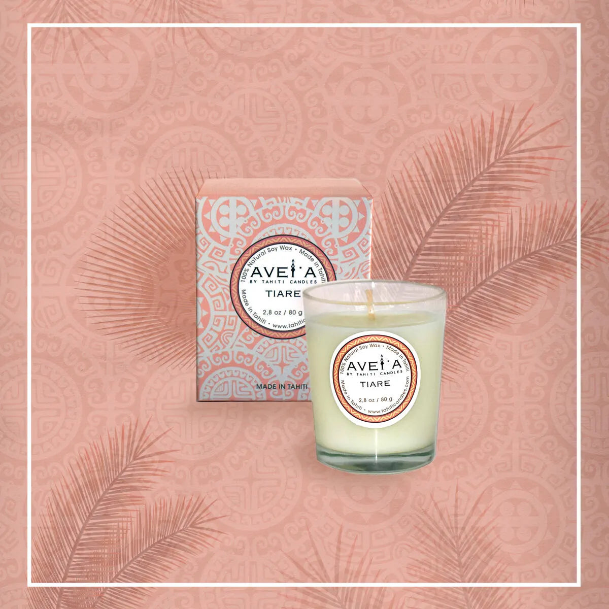 TAHITI CANDLES 80g (タヒチ キャンドルズ) フランス領ポリネシア初のラグジュアリーフレグランス TIARE (ティアレ) 20-個