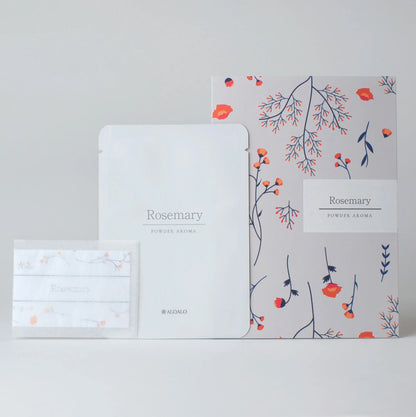 頭スッキリ、塾や高齢者施設、レストランなどにおススメ　ローズマリー：アロマシート　Sheet_a シータ 10点セット（香りサンプル付き）