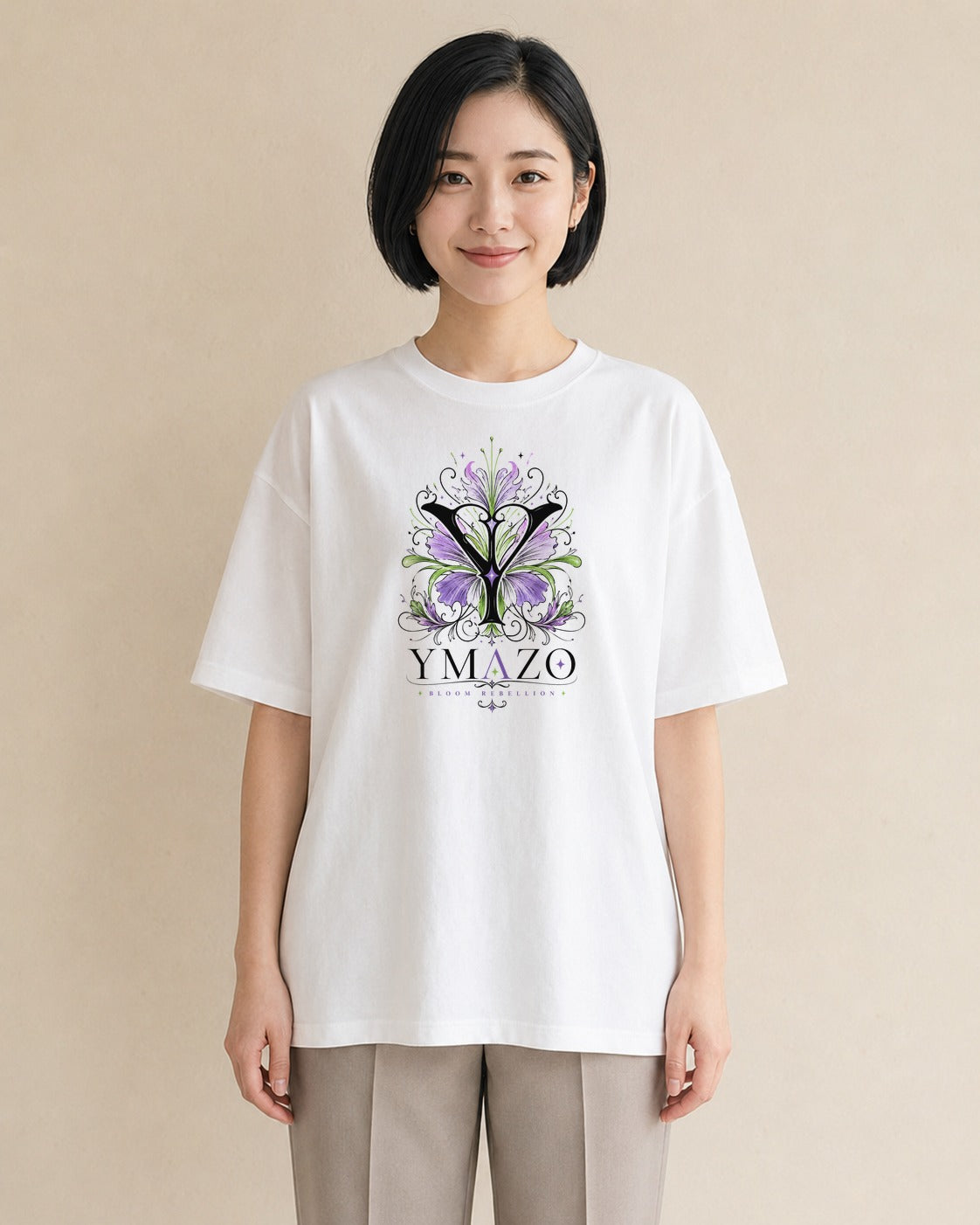淡桜｜水彩 半袖Tシャツ レディース
